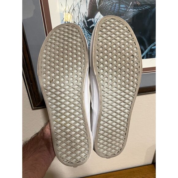 Vans Slip Ons Shoes, Men\'s Size 12, White/White